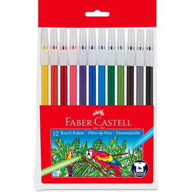 Faber Castell Keçeli Kalem 12 Renk (Yıkanabilir)
